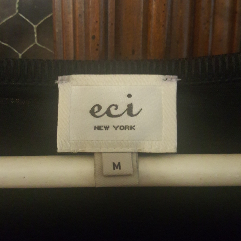 ECI New York lined top Size M Black - Picture 3 of 8